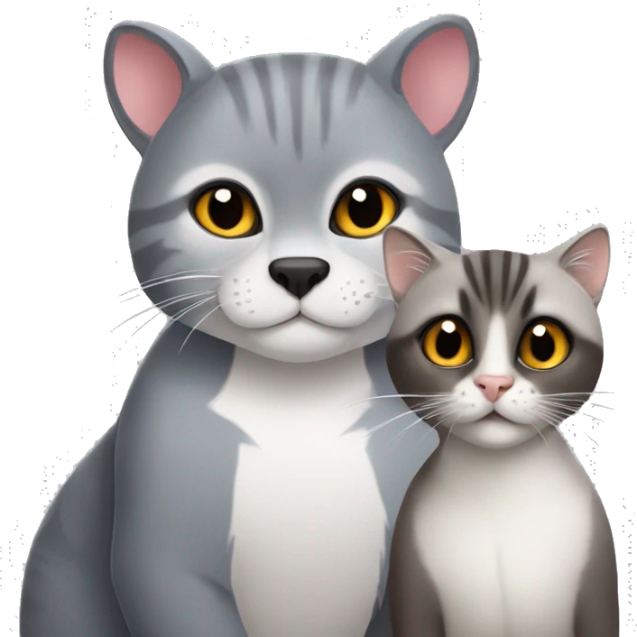 Otter and lemur and a grey british shorthair cat emoji