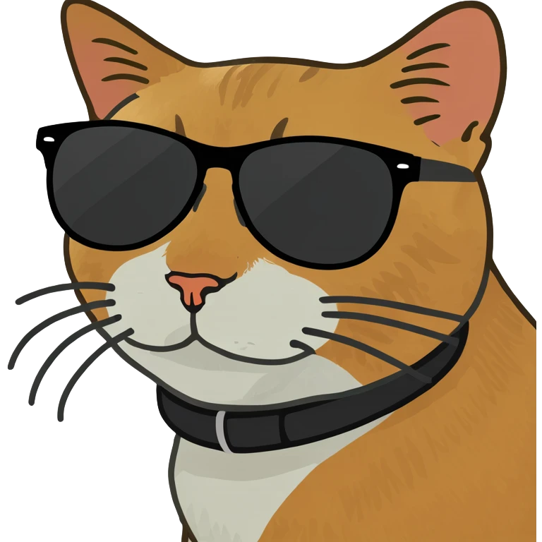 Cat with sunglasses emoji