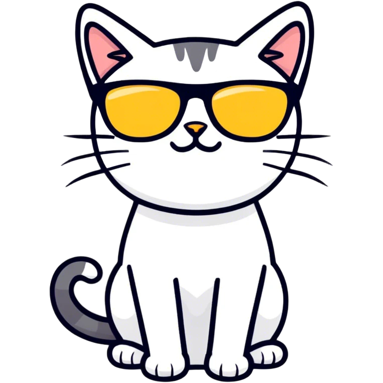 Cat with sunglasses emoji