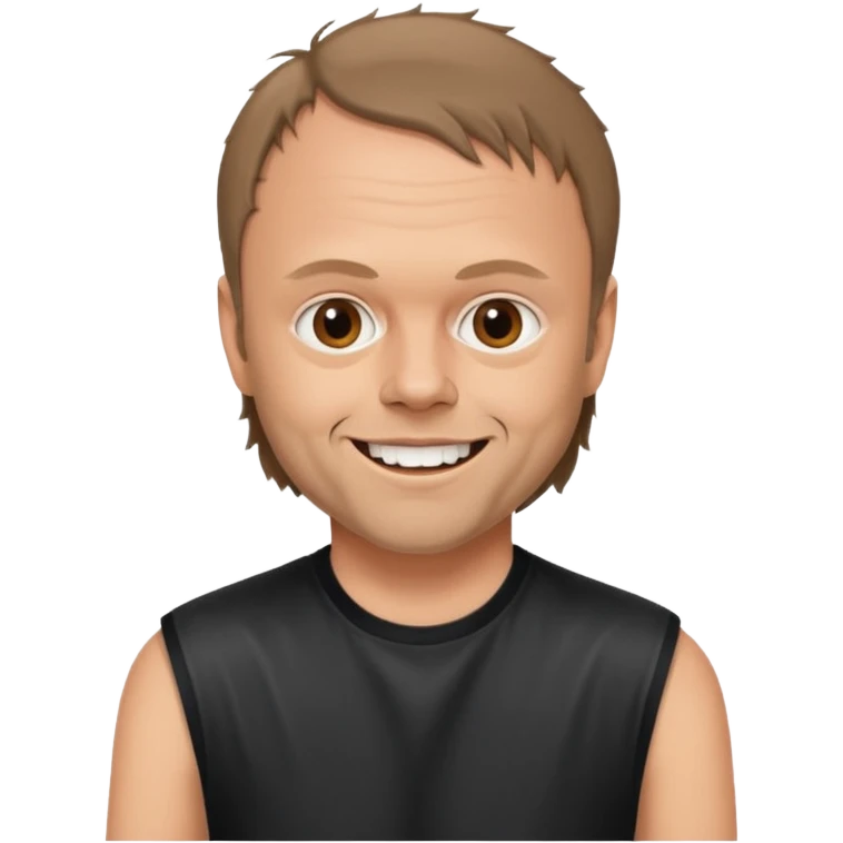 Lars ulrich young, (brown wolfcut, 80s) emoji