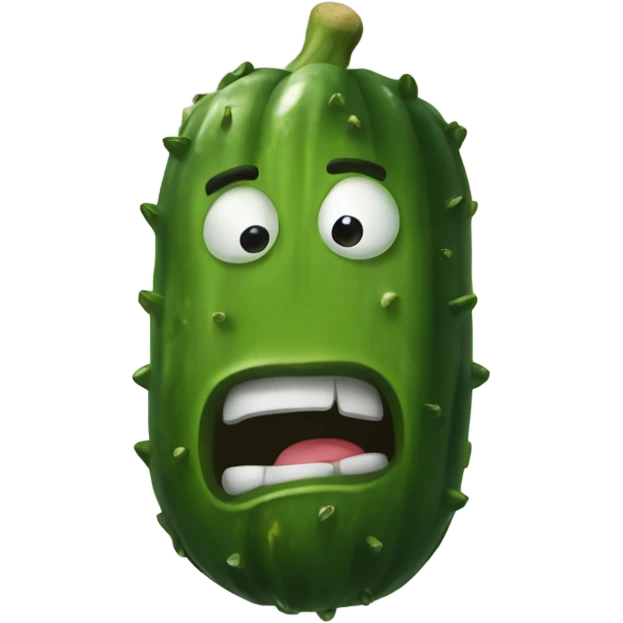 Mad pickle emoji