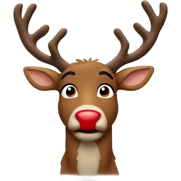 Rudolph the red nosed reindeer  emoji