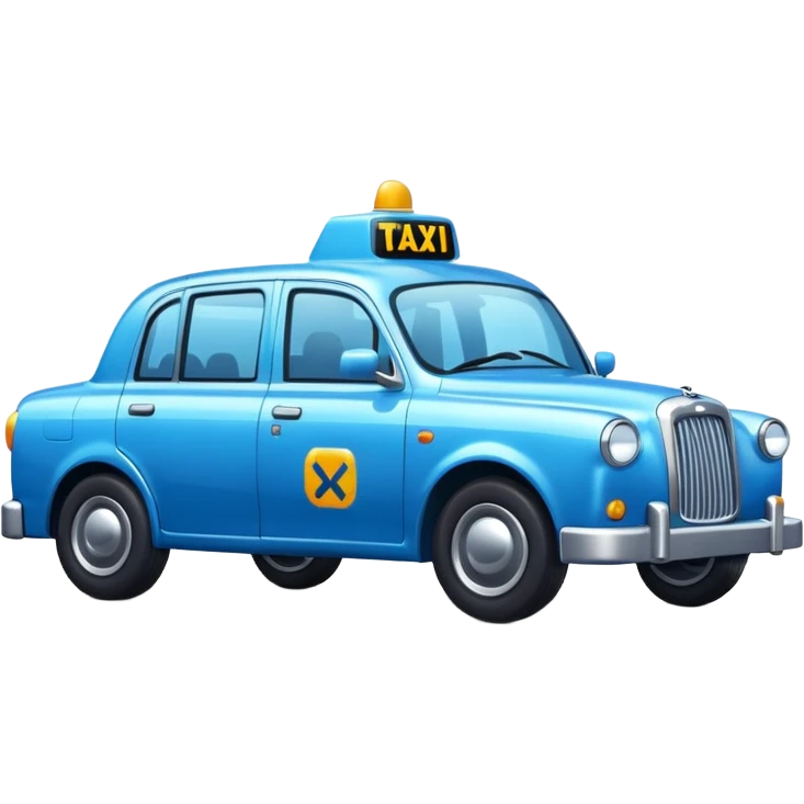 blue taxi emoji