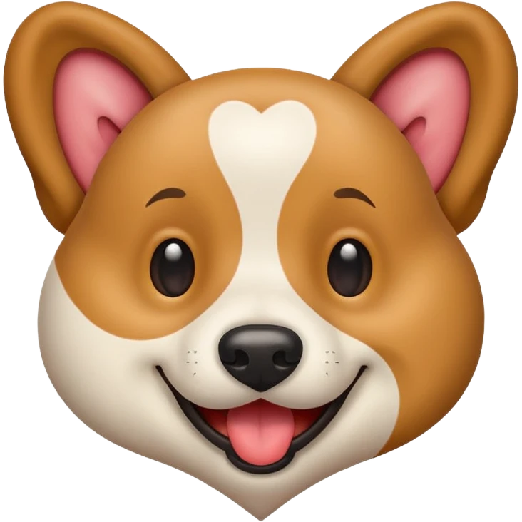 happy dog face inside a heart emoji