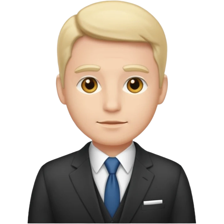 ANCHORMAN NEUTRAL FACE IN SUIT emoji