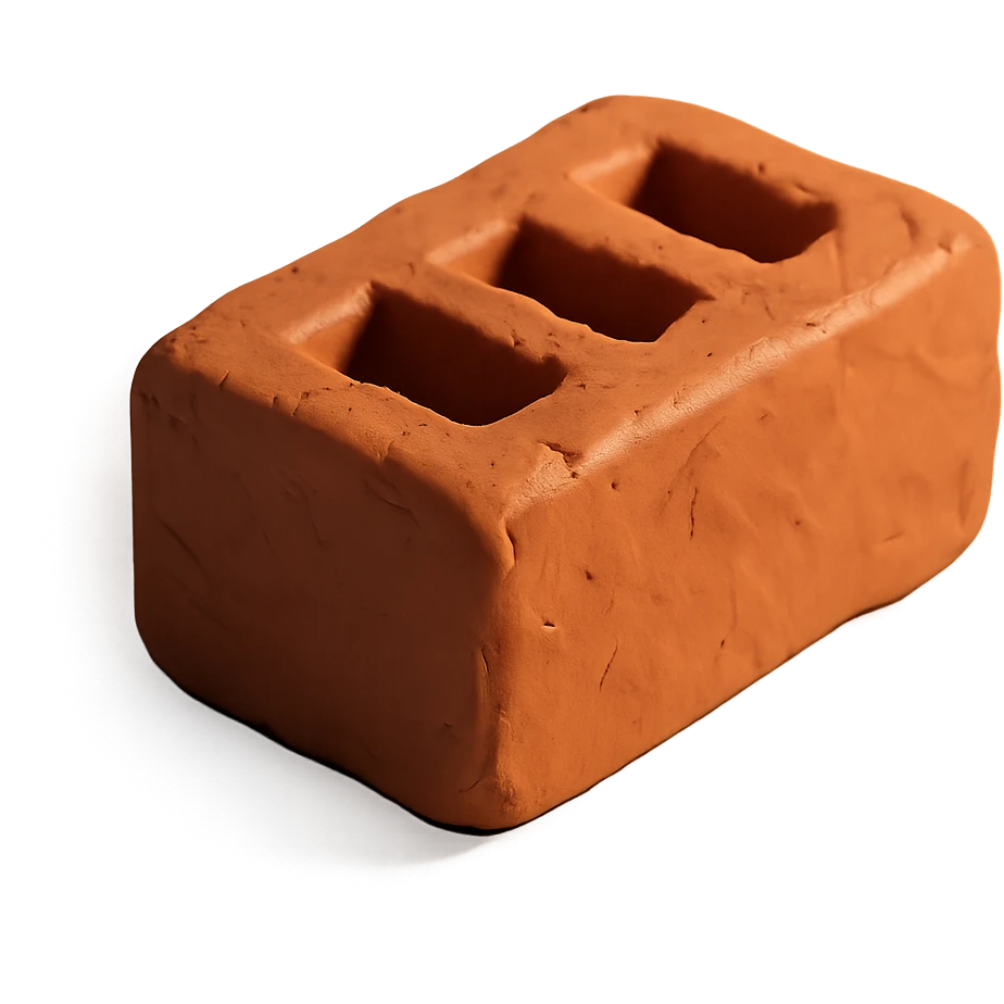 a single clay brick, detailed clay texture, claymation style, with visible fingerprints emoji