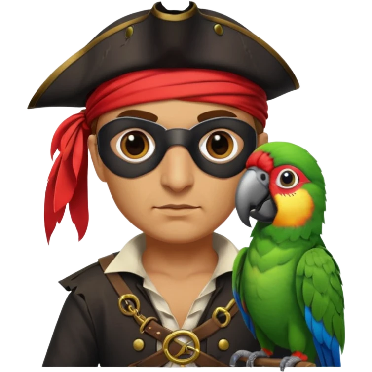 pirate and parrot emoji