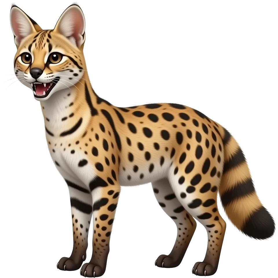 Serval-cacomistle-genet-hyena-Furret-civet-Coyote-hyena-hybrid emoji