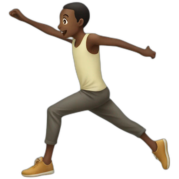 A kenyan somali jumping emoji