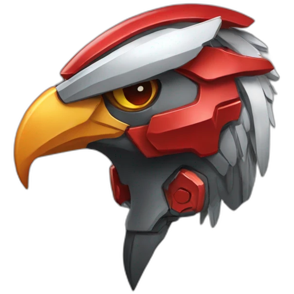 red mecha head eagle emoji
