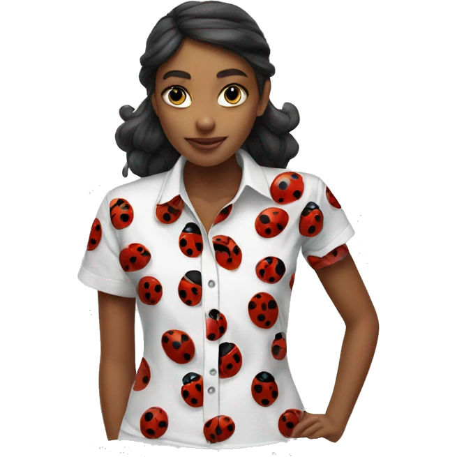 Shirt with lady bug  emoji
