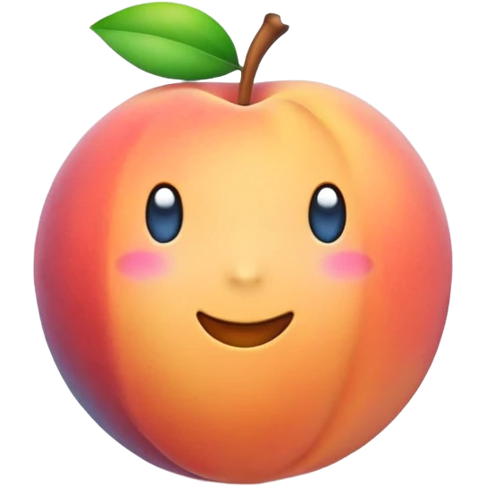 Peach emoji rainbow colored emoji