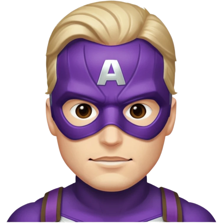 captain america marvel superhero with iconic purple mask headshot emoji