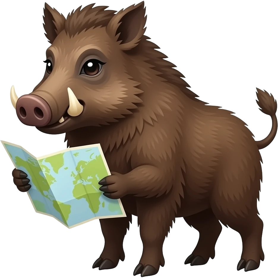 i want to create a wild boar with a map emoji