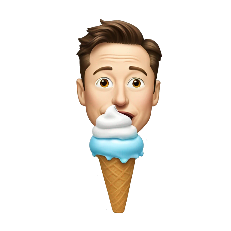 elon musk licking ice-cream emoji