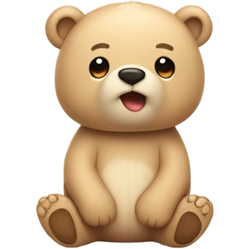 Cute beige bear emoji