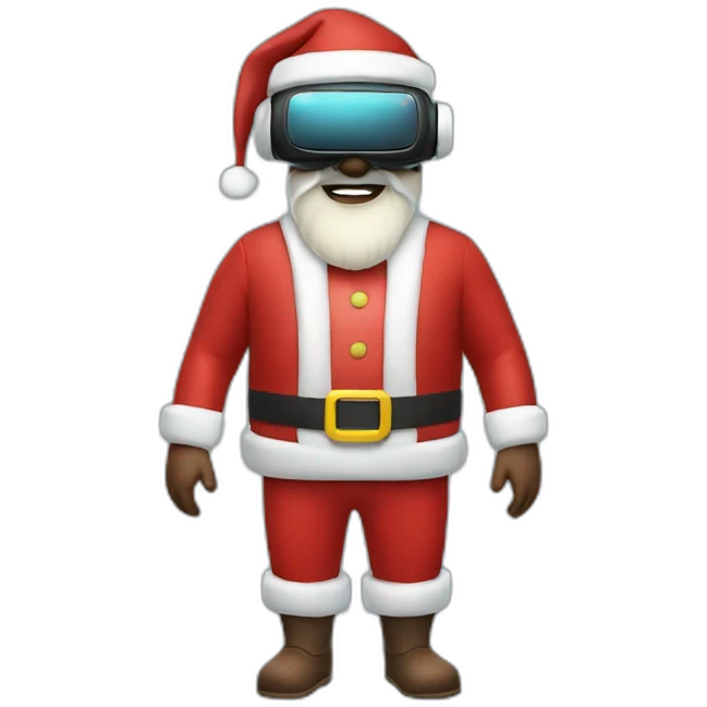 Santa in vr headset full body emoji