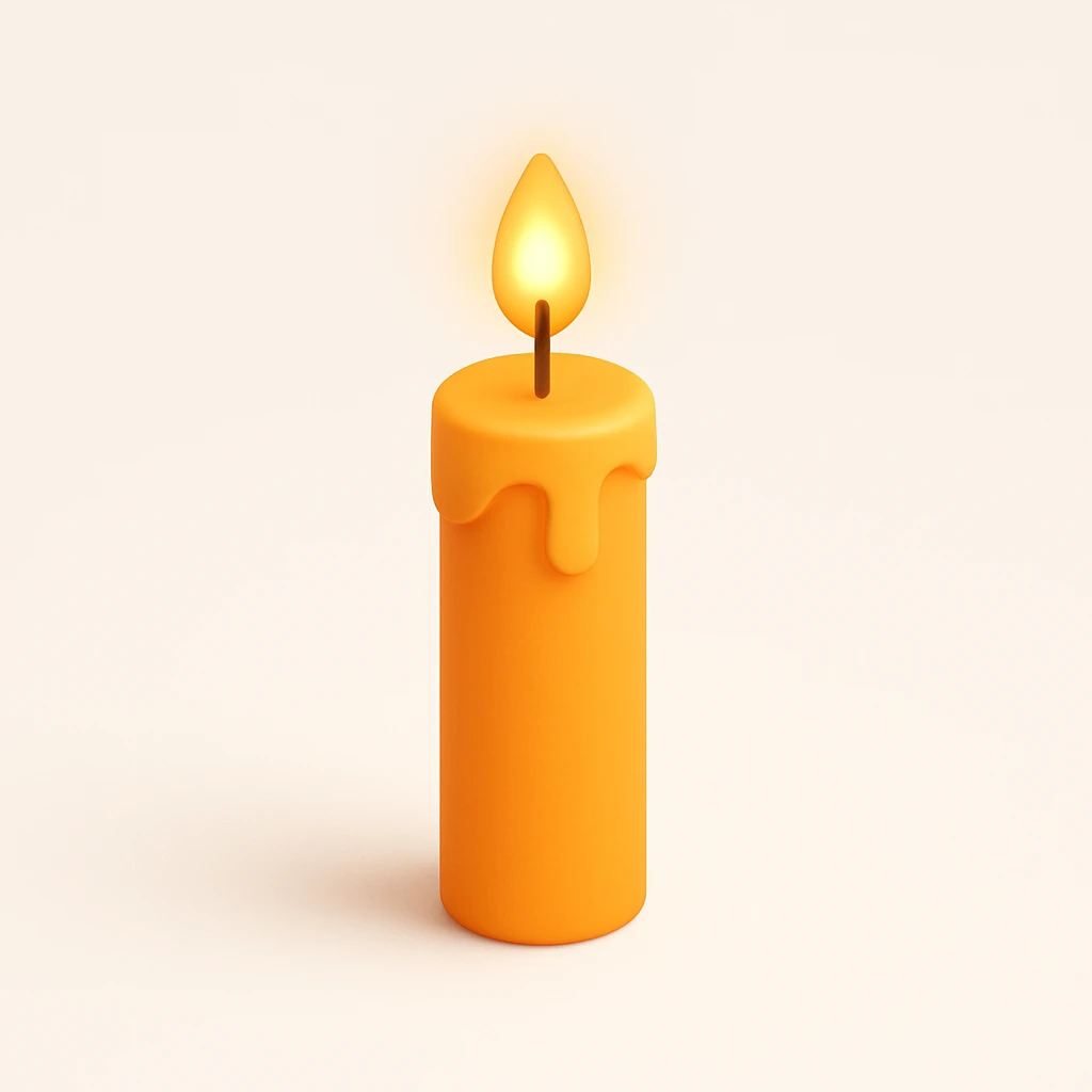 Add an orange Donald Trump character blowing out the birthday candle on top of the poop emoji, keep the style playful and 3D. emoji
