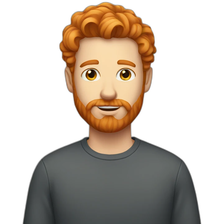man with ginger hair and ginger beard hahaha emoji