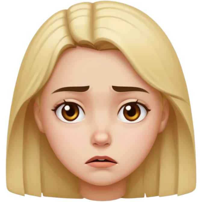 a girl is sad and mad emoji