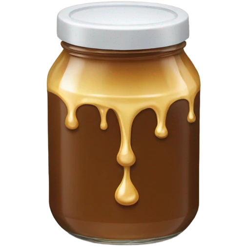 a jar of canamel dripping down emoji
