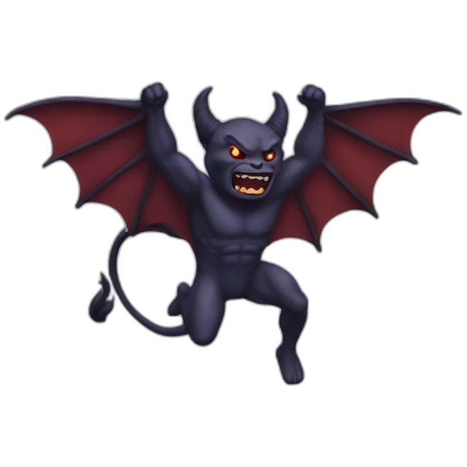 demon flying emoji