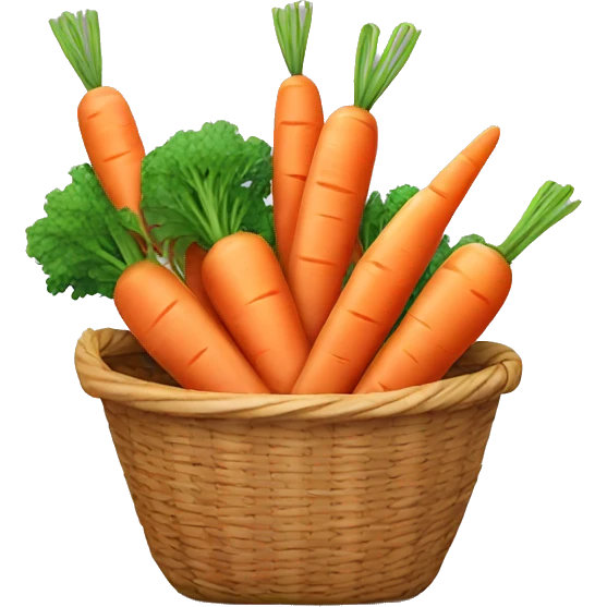 Carrots with a basket emoji