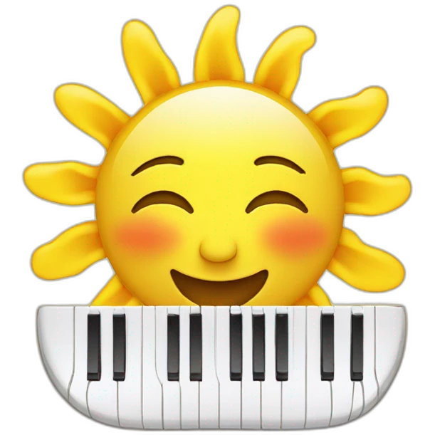 sunshine with face and a keyboard emoji