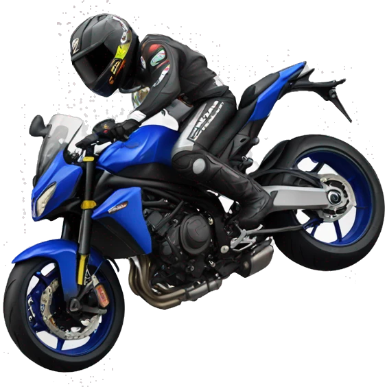Mt 09 in wheelie emoji