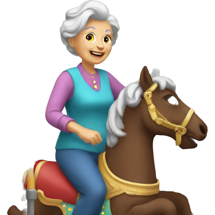 grannies on the carousel emoji