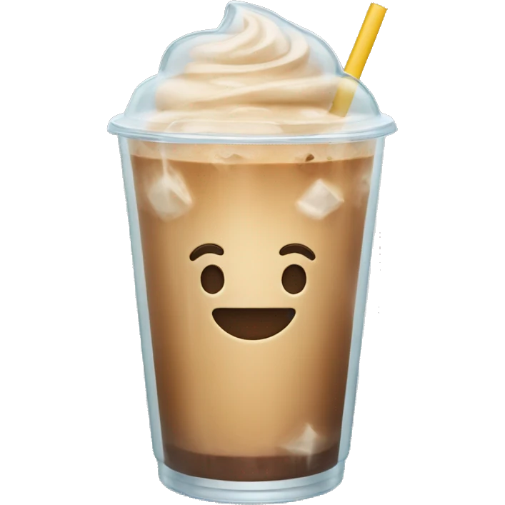 iced latte in a clear cup emoji