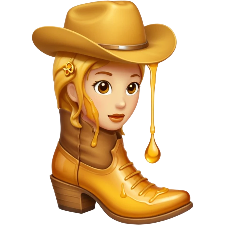Cowgirl boots made of honey  emoji
