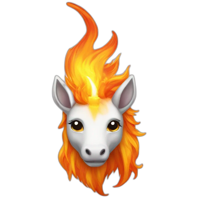 Licorne de feu emoji