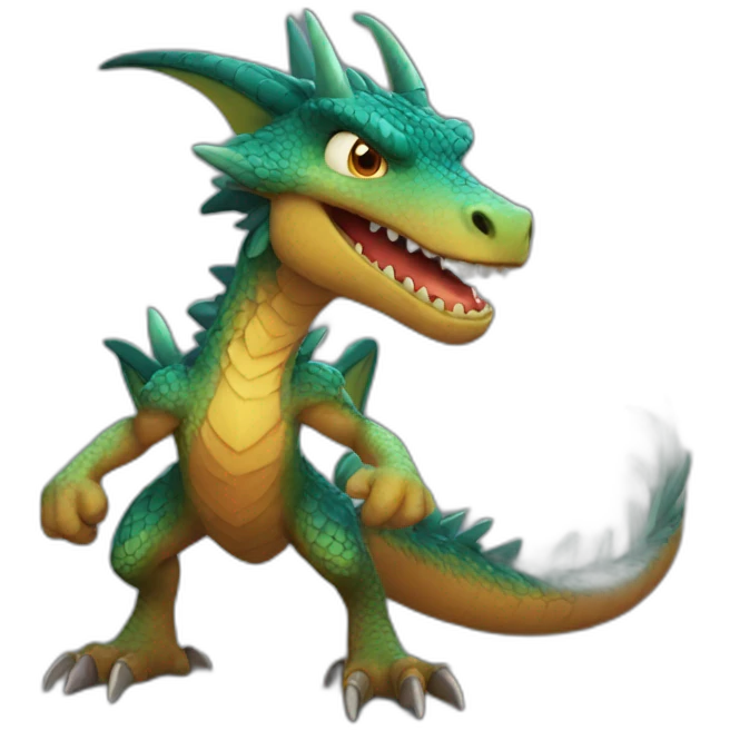 Dracofeu bisou emoji