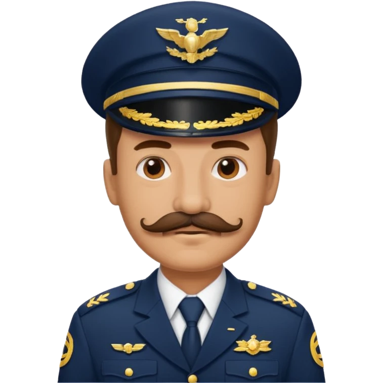 mustaches man in unfiorm emoji