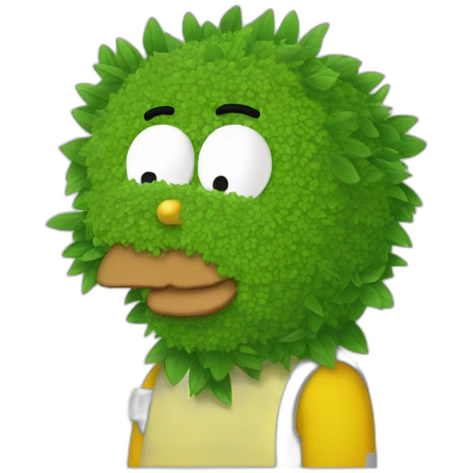 Homer Simpson hedge emoji