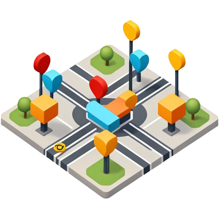 network with boxes at intersection points emoji