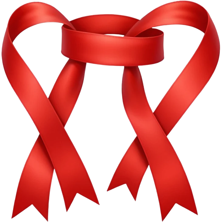 simple red ribbon emoji