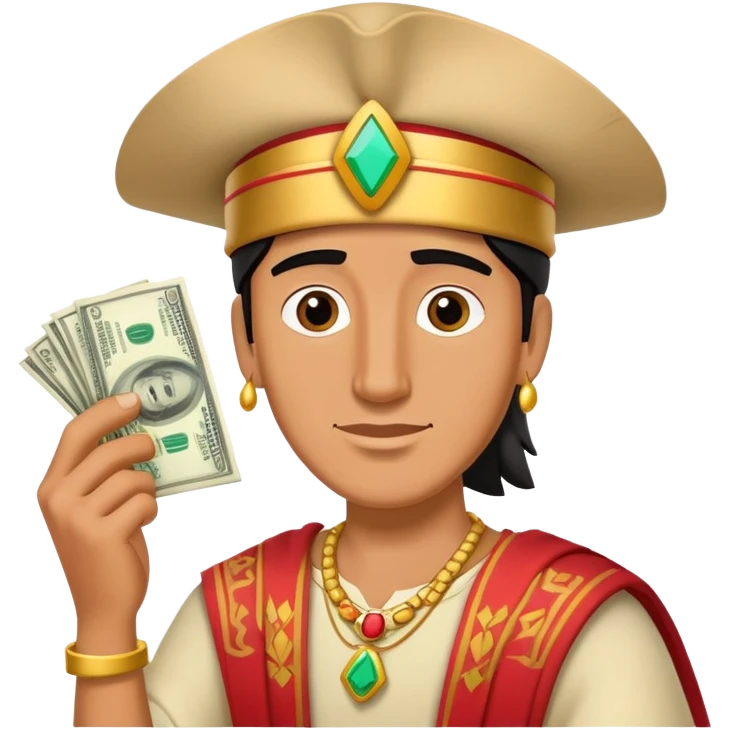 kuzco holding money emoji