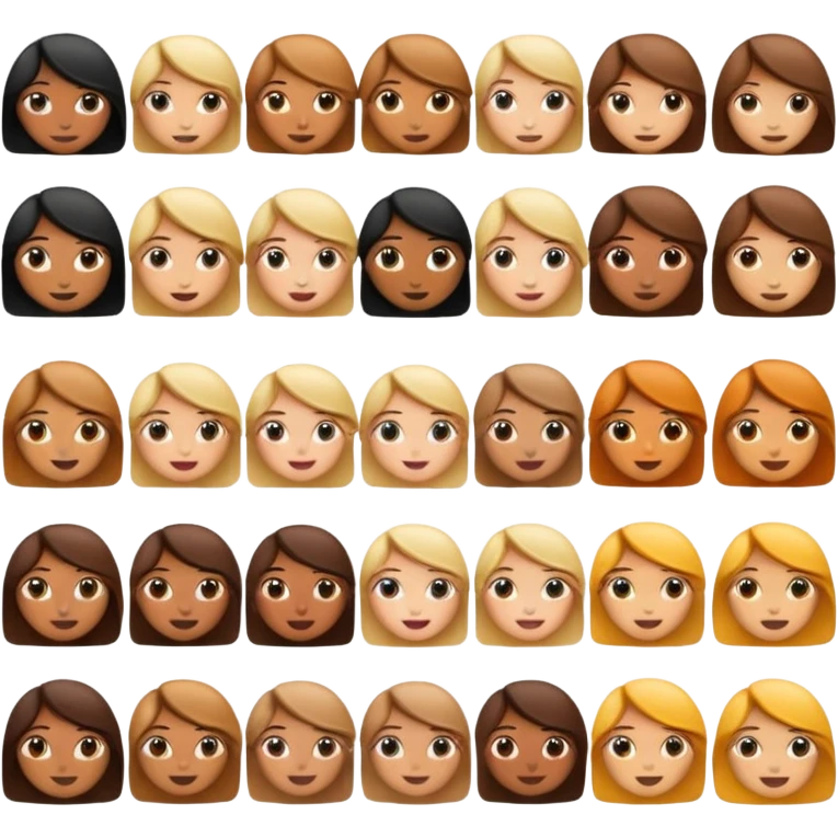 صورة تحتوي على 10 أعمدة و7 صفوف ايموجي متشابهة بينها واحد مختلف emoji