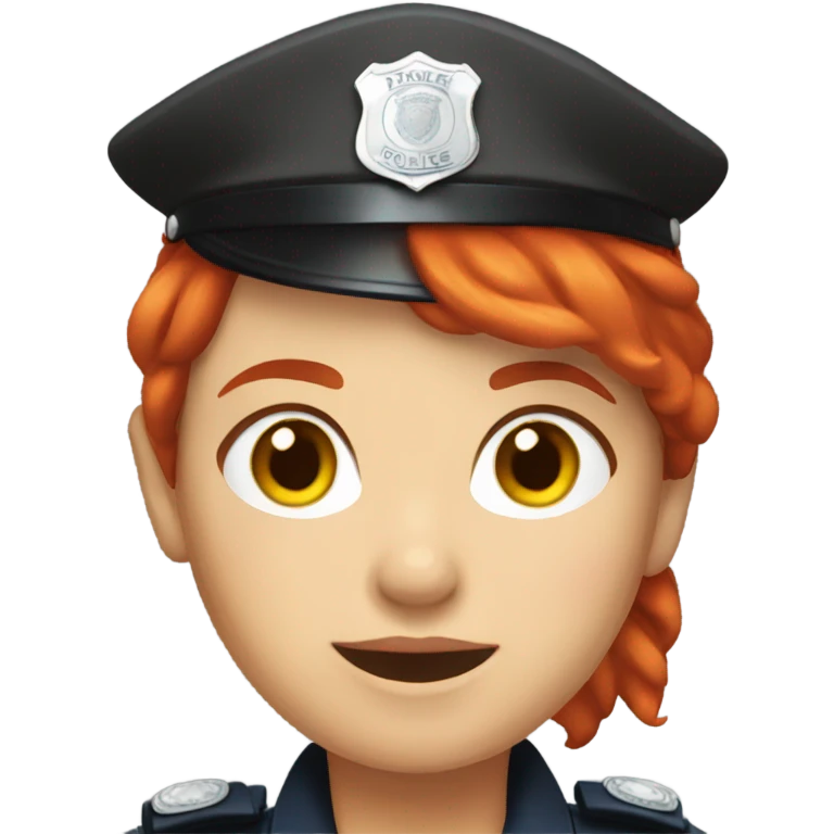 Red hair cop female  emoji