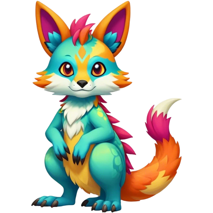 colorful anthro vernid fursona Fakemon  emoji