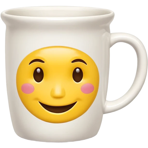 cowboy coffee mug with yellow winking face emoji