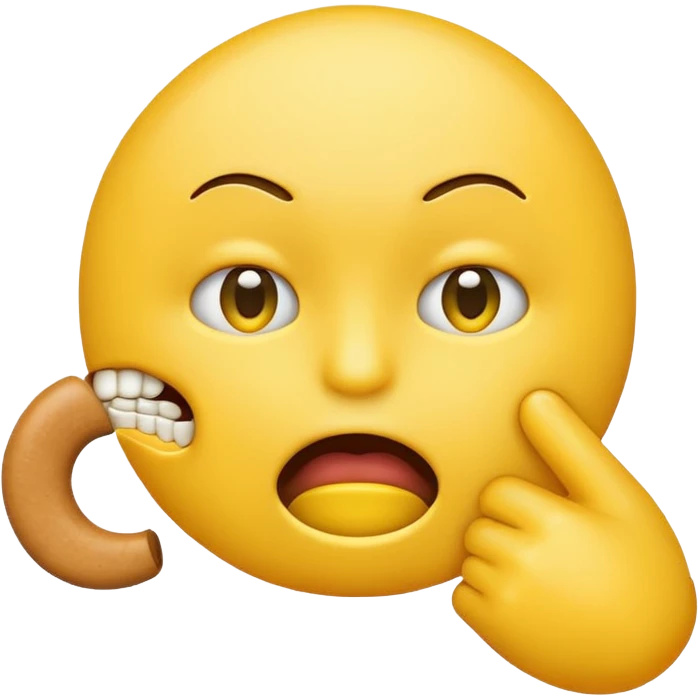 an emoji choking itself emoji