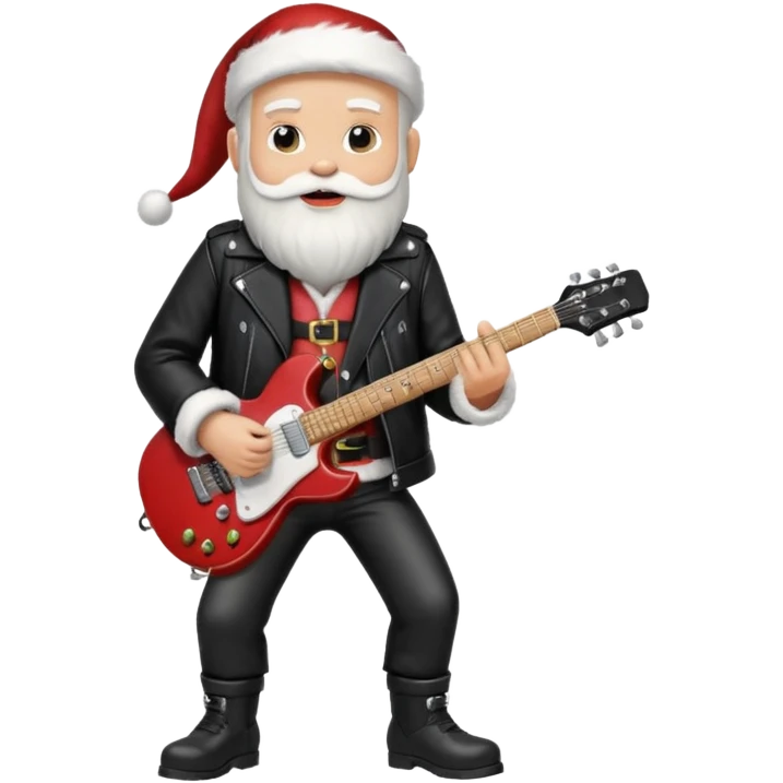 rock n roll santa emoji