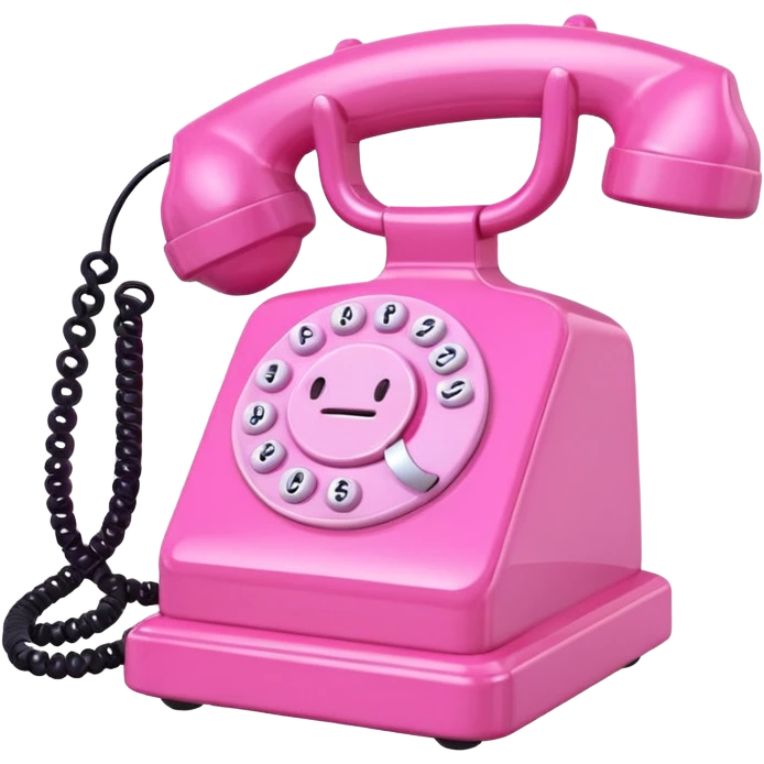 KAWAII pink scrolling phone SCULPTURE  emoji