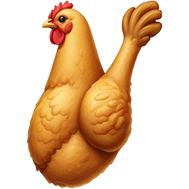 Light Yellow Fried chicken leg emoji