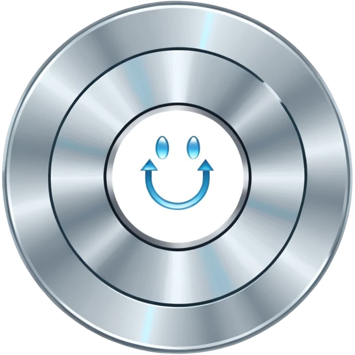 diamond CD emoji in minimalist style with a scratch emoji