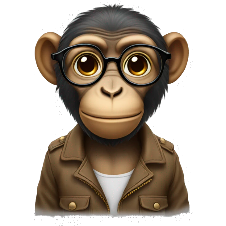 monkey wearing glasses  emoji
