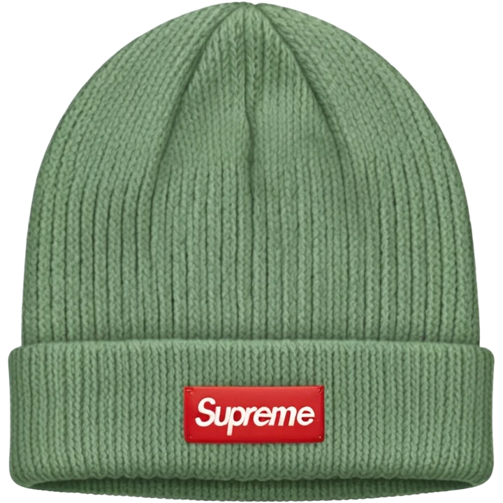 Supreme Beanie in Sage Green emoji